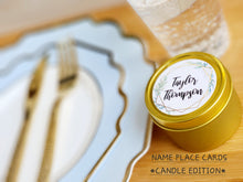 Load image into Gallery viewer, Candle Name Place Cards
